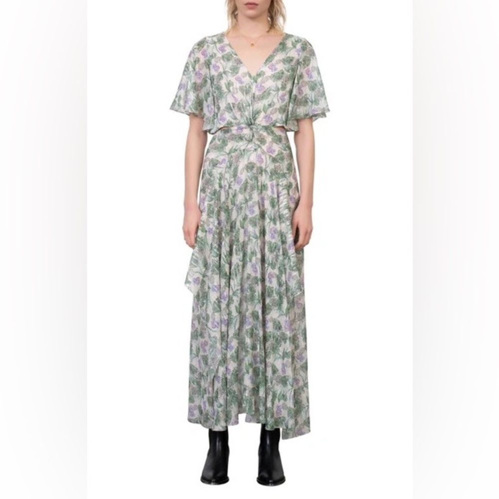 Maje Print Handkerchief dress